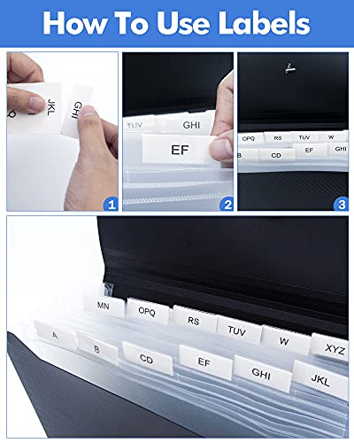 exclusive Expanding File Folder with Tabs, 13 Pockets File Organizer Accordion Essentials