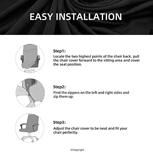Modern Water Resistant Stretch Computer Office Chair Cover with resilient Essentials