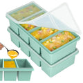 upgraded Silicone Freezer Trays with Lids, 1-Cup Soup Container Style Set