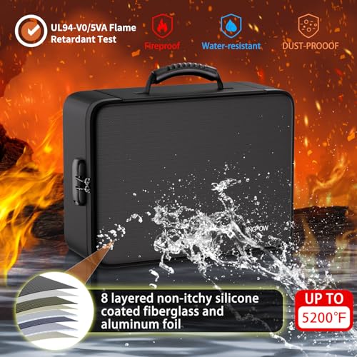 refined ENGPOW Fireproof File Organizer Bag with 13 Essentials