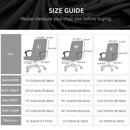 Modern Water Resistant Stretch Computer Office Chair Cover with resilient Essentials