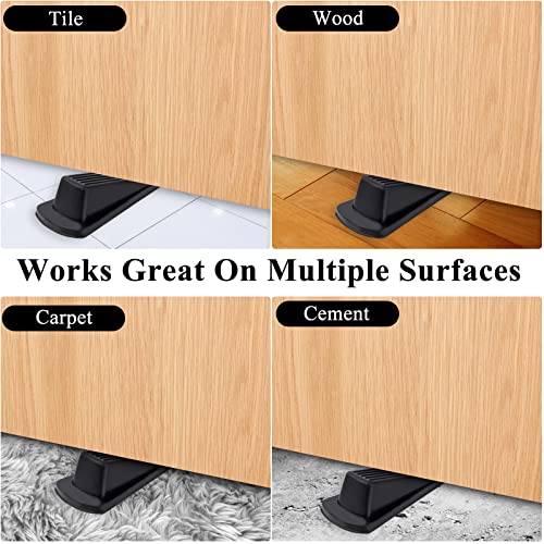 Smart Home 4 Pack Door Stoppers, Rubber for Bottom of Door, Rubber Kit