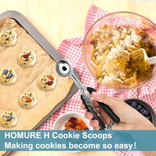HOMURE H Cookie Scoop Set, Include 1 Tbsp/2 Tbsp/3 for Daily Use