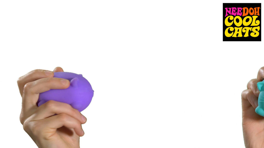 Adorable Character Cool Cats NeeDoh | Select Morning Crest - Purrfect Cat Squishy Character Stress Toy Detail