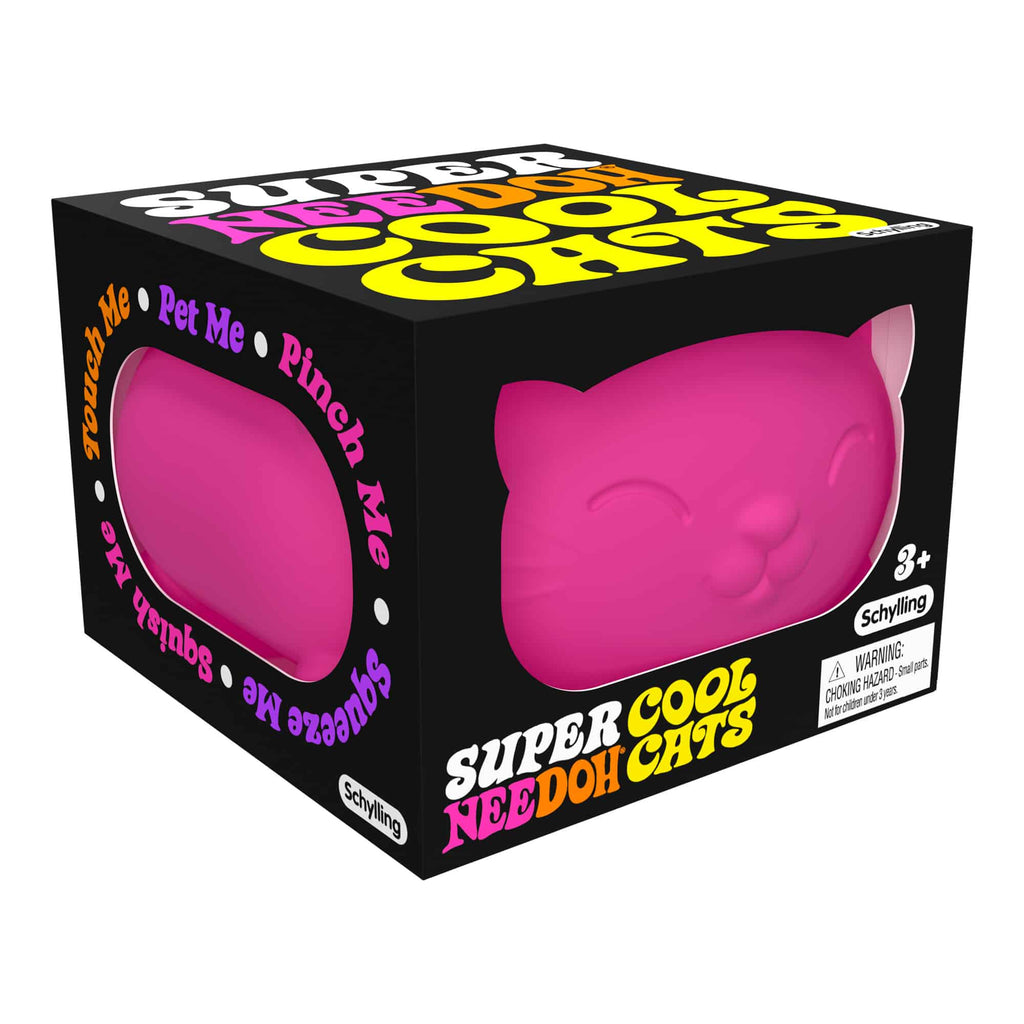 Fun Fidget Monster Super NeeDoh Cool Cats | Select Opal Prairie - Collectible Shaggy Monster Squishable Toy - Surprise Me! (Random Color)