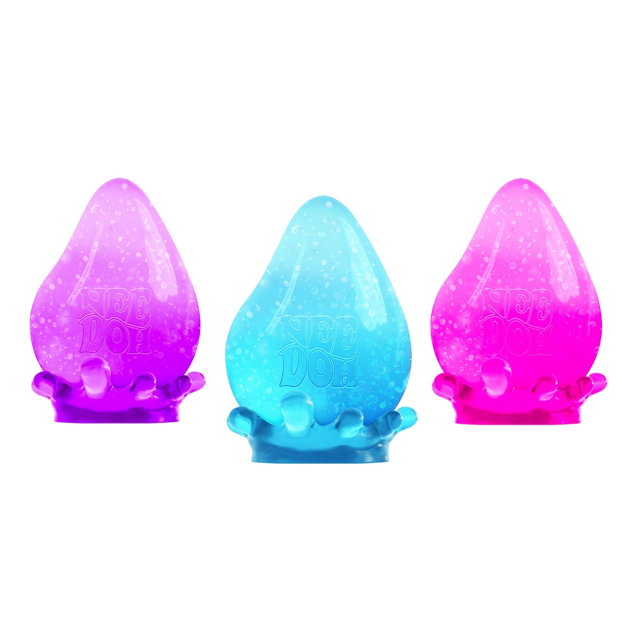 Playful Geometric NeeDoh Dream Drop | Select Linen Ridge - Deliciously Soft Cupcake Sensory Glob - Surprise Me! (Random Color)