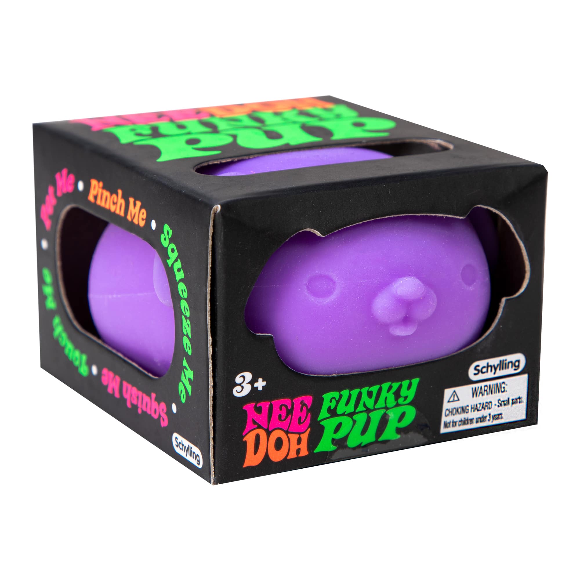 Purrfectly Squishy NeeDoh Funky Pup | Collection Canyon Shore - Purrfect Cat Squishy Character Stress Toy Detail