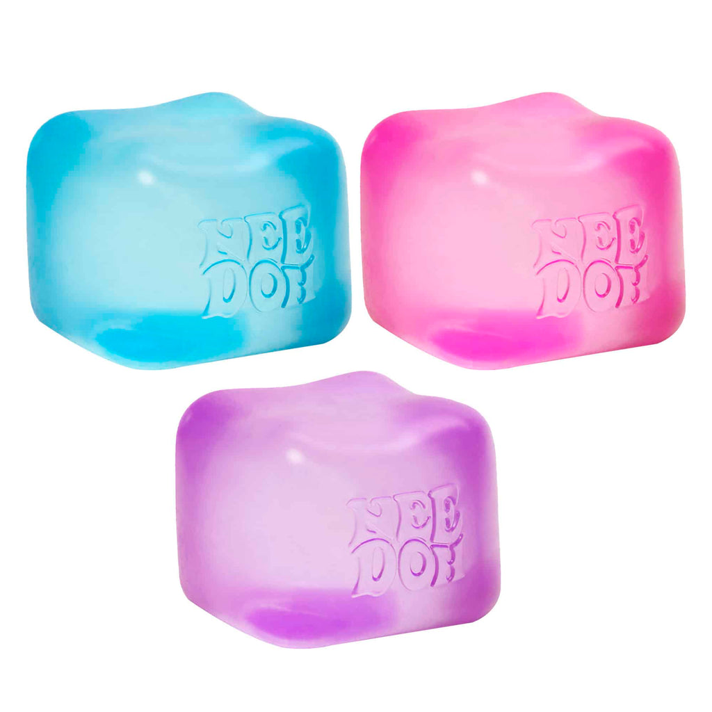 Ice-Cube Texture NeeDoh Nice Cube | Series Elm Bridge - Translucent Jelly Cool Cube Sensory Toy Detail