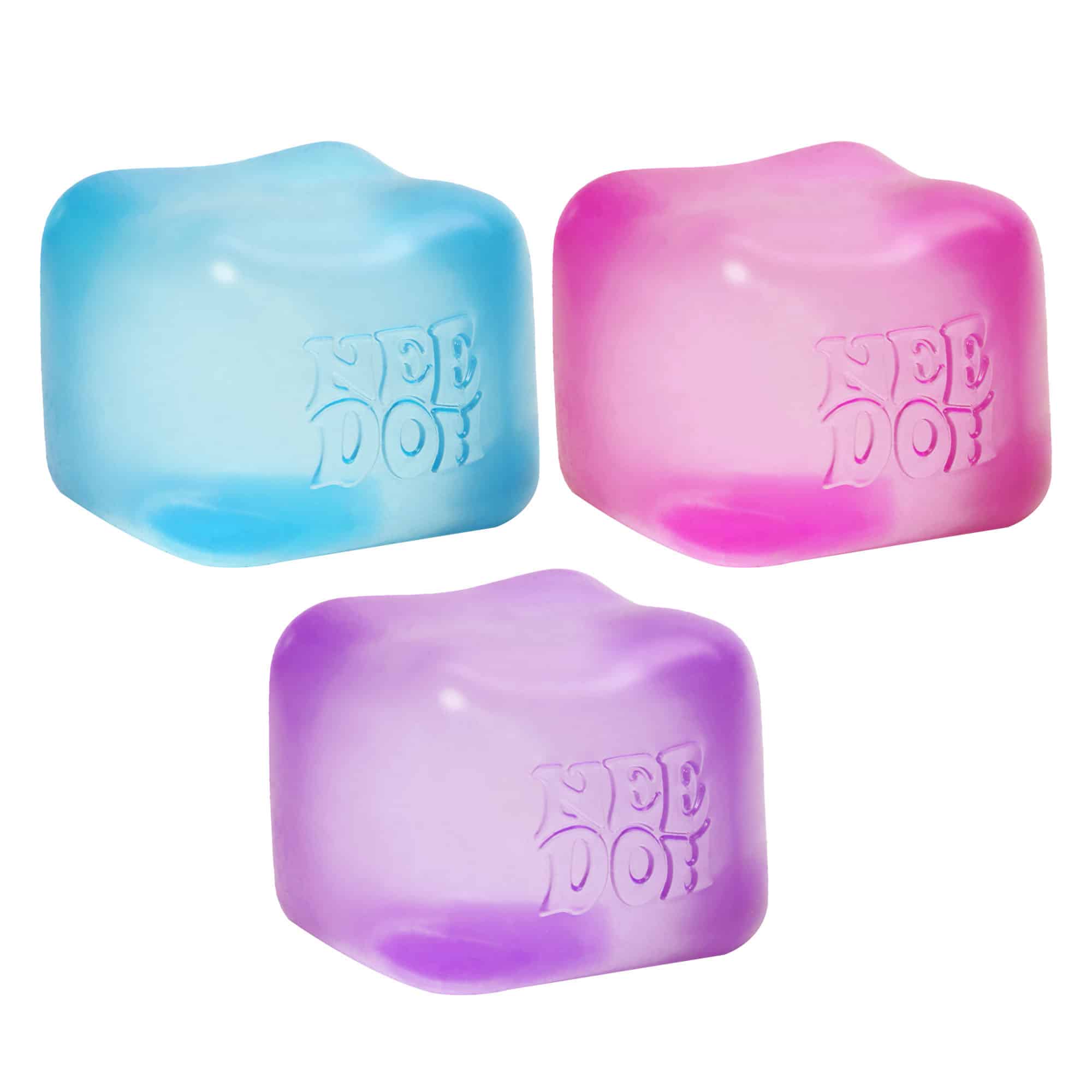 Ice-Cube Texture NeeDoh Nice Cube | Series Elm Bridge - Translucent Jelly Cool Cube Sensory Toy Detail