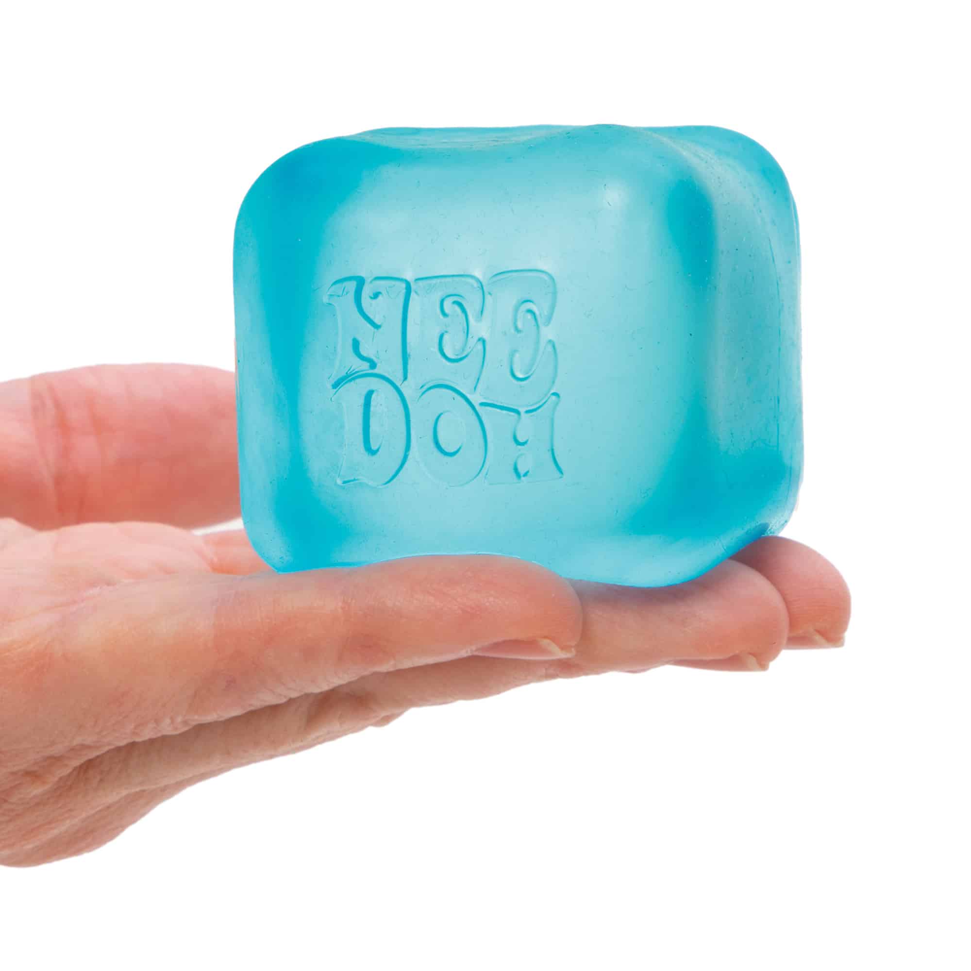 Ice-Cube Texture NeeDoh Nice Cube | Series Elm Bridge - Translucent Jelly Cool Cube Sensory Toy Detail