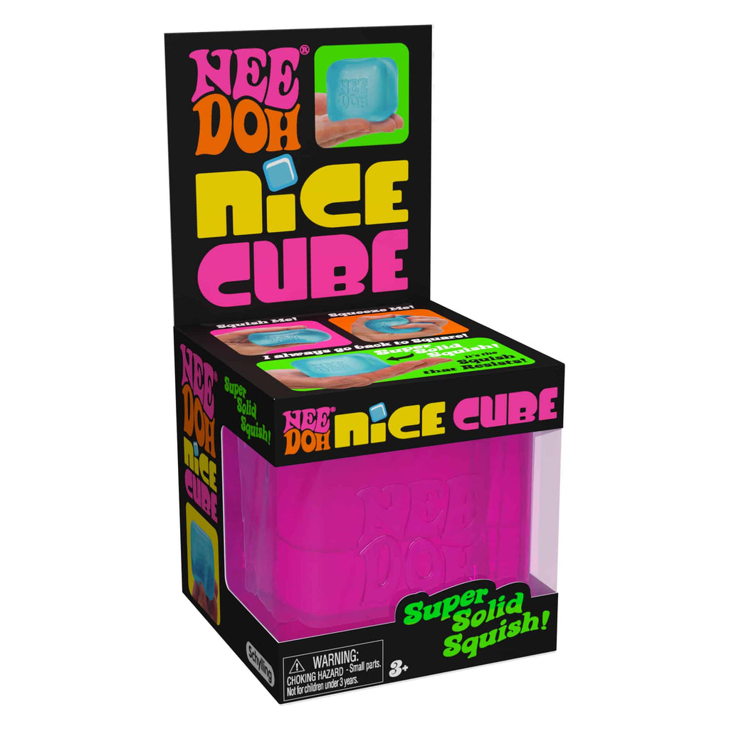 Ice-Cube Texture NeeDoh Nice Cube | Series Elm Bridge - Translucent Jelly Cool Cube Sensory Toy Detail