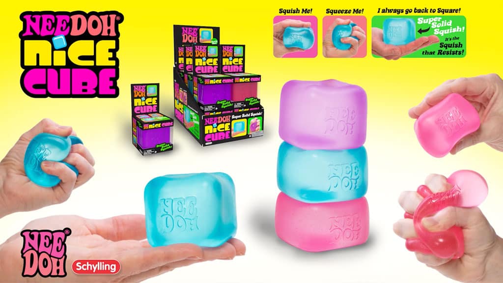 Ice-Cube Texture NeeDoh Nice Cube | Series Elm Bridge - Translucent Jelly Cool Cube Sensory Toy Detail