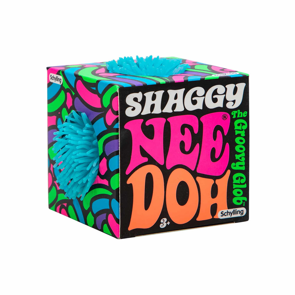 Spiky Ribbed Shaggy NeeDoh | Collection Winter Creek - Fuzzy Flocked Textured Sensory Fidget Ball - Surprise Me! (Random Color)