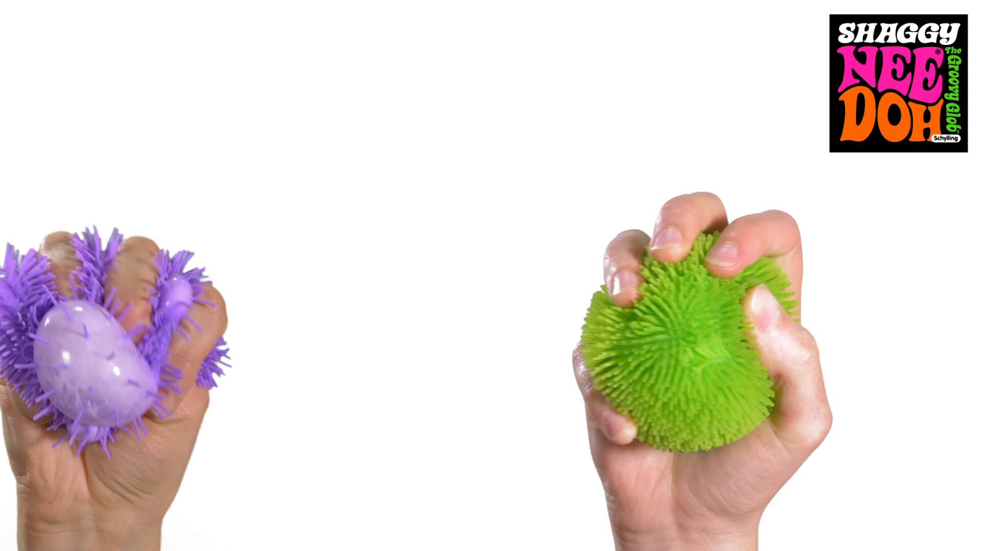 Spiky Ribbed Shaggy NeeDoh | Collection Winter Creek - Fuzzy Flocked Textured Sensory Fidget Ball Detail