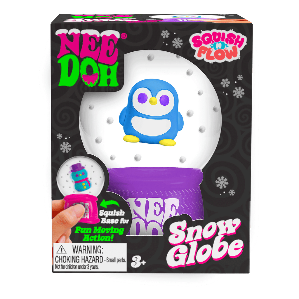 Squishable Nice Cube NeeDoh Squish N Flow Snow Globe | Signature Moonlit Lane - Translucent Jelly Cool Cube Sensory Toy - Default Title