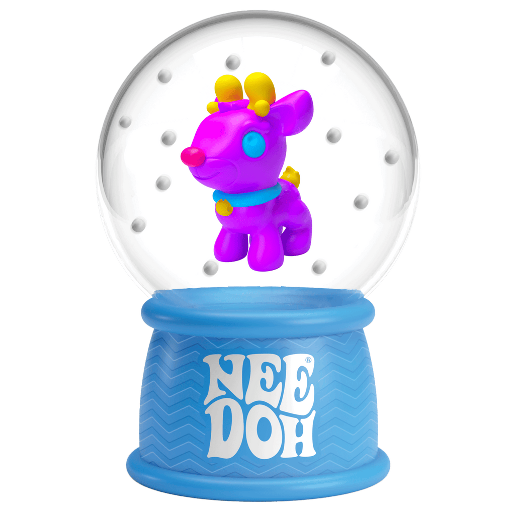 Squishable Nice Cube NeeDoh Squish N Flow Snow Globe | Signature Moonlit Lane - Translucent Jelly Cool Cube Sensory Toy Detail