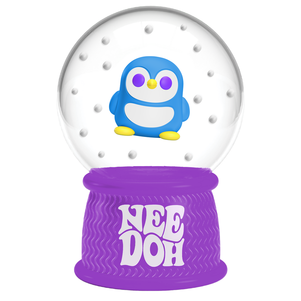 Squishable Nice Cube NeeDoh Squish N Flow Snow Globe | Signature Moonlit Lane - Translucent Jelly Cool Cube Sensory Toy Detail