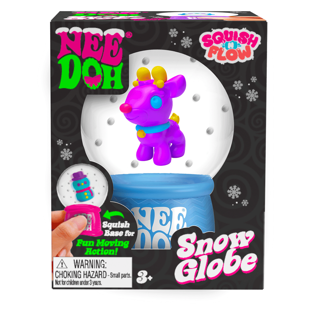 Squishable Nice Cube NeeDoh Squish N Flow Snow Globe | Signature Moonlit Lane - Translucent Jelly Cool Cube Sensory Toy Detail